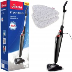 Vileda 168917 Steam Plus 3.0 Electric Mop - Ultimate Cleaning Performance with 2x Microfibre Replacement Pads!